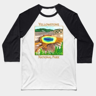 Prismatic Springs in Yellowstone National Park Baseball T-Shirt